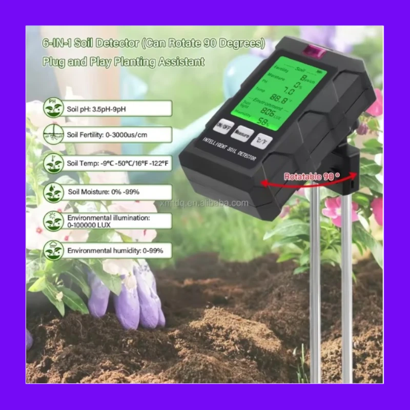 6-in-1 Digital Soil Tester for Compost and Garden Soil