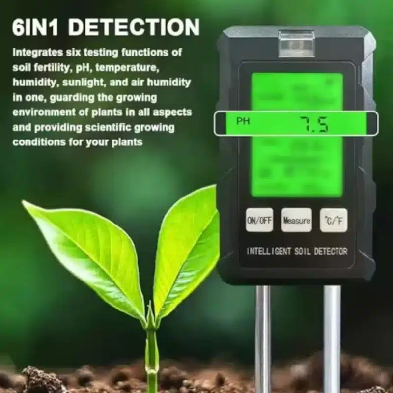 6-in-1 Digital Soil Tester for Compost and Garden Soil