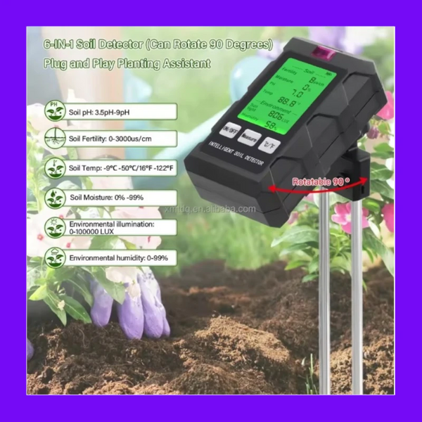 6-in-1 Digital Soil Tester for Compost and Garden Soil