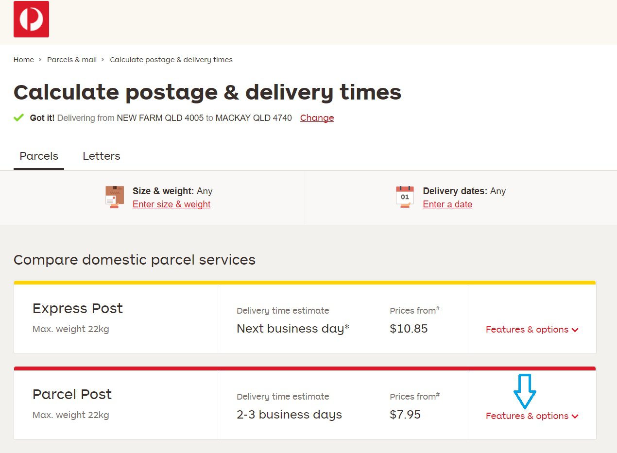 Calculate Postage with Australia Post Direct Compost Solutions