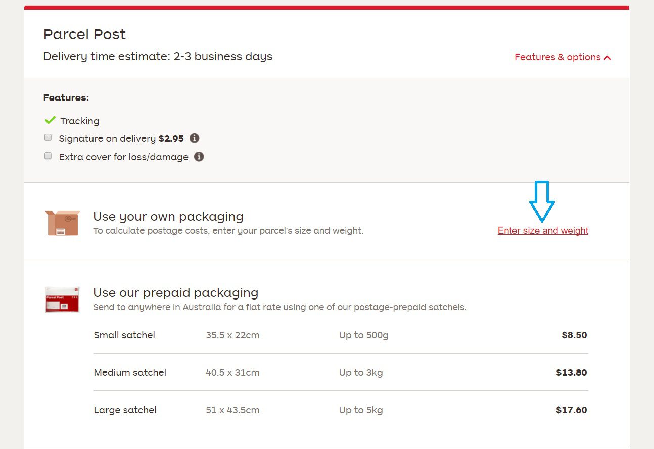 Calculate Postage with Australia Post Direct Compost Solutions
